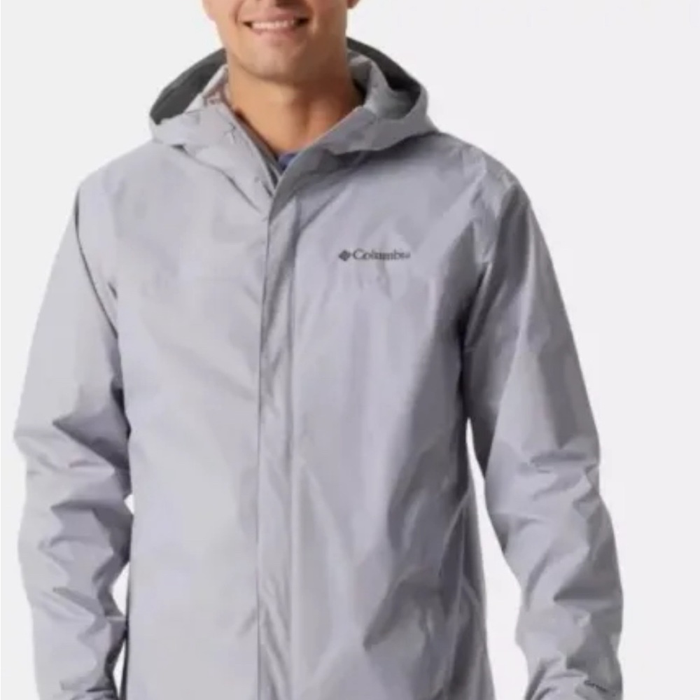Sz XXL men Columbia windbreaker jack with hood and pockets NWT rain jacket ,